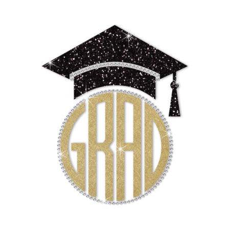Wholesale Glitter Grad Cap Diamante Design - CSTOWN
