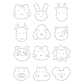 Hotfix Crystal Animal Head Rhinestone Transfer
