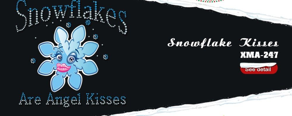 teal snowflake kisses