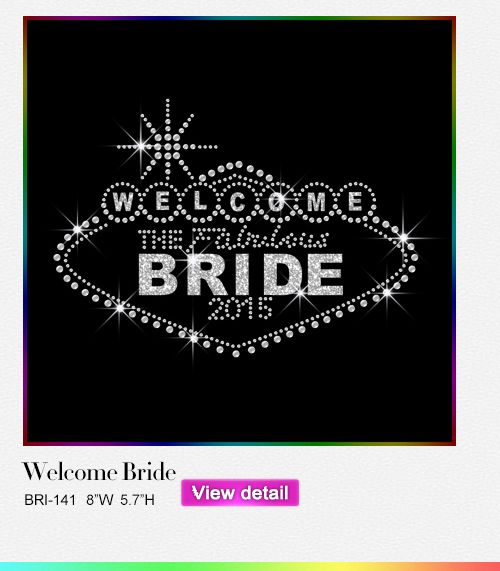 welcome bride iron on honeymoon glitter