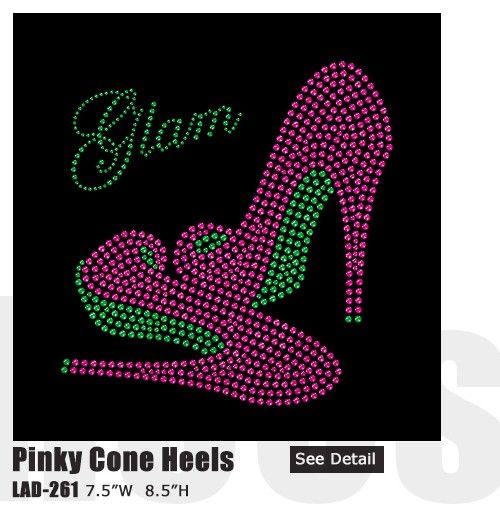 rose pink emerald high heels