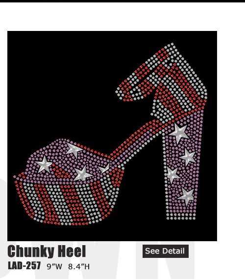 fashionable high heel with stars