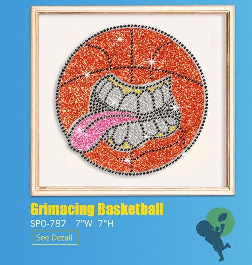 cool basketball with teeth tongue