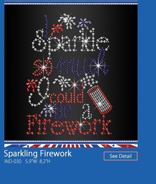 sparkling firework heat press