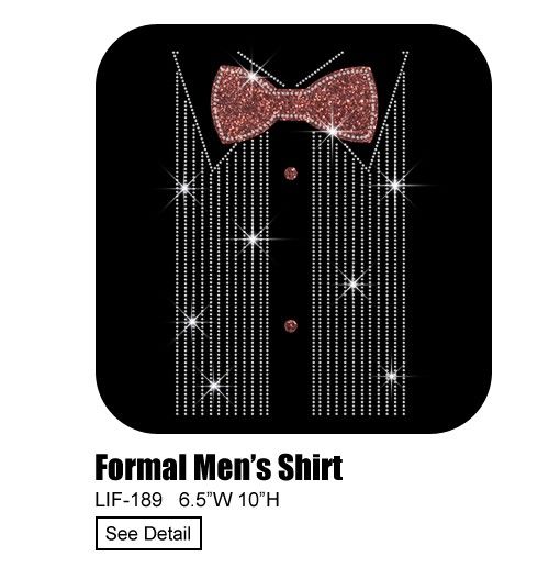 formal man's shirt decoration