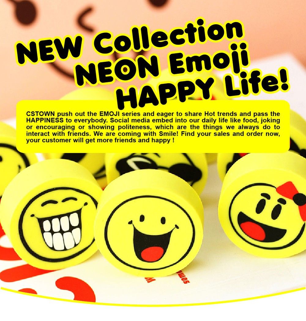 NEW collection, NEON Emoji, Happy Life