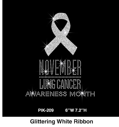 white ribbon for lung cancer awareness month