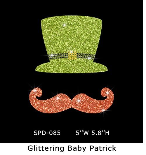 glittering green hat and orange beard patrick s day