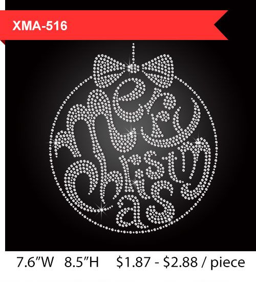 custom-metal-rhinestud-merry-chirstmas