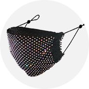 Rhinestone Mesh Cloth Mask