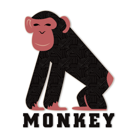 Strong Monkey Iron on Animal Patterned Heat Transfer Vinyl for Clothes