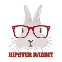 Cool Hipster Rabbit Iron On Vinyl Print Multicolor Heat Transfer