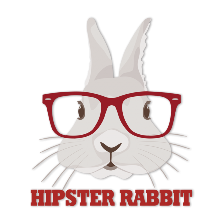 Cool Hipster Rabbit Iron On Vinyl Print Multicolor Heat Transfer
