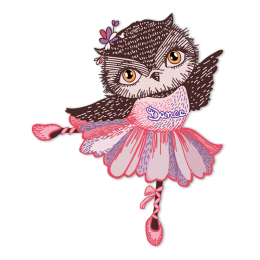 Dance Owl Cute Custom Printable Iron on Vinyl Transfer Design