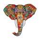 Graffiti Elephant Head Full Color Digital Printed Vinyl Iron Ons for Kids