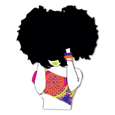 Natural Hair Lady Fashion Vinyl Printable Iron on Transfer