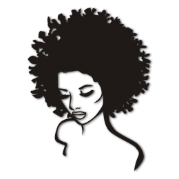 Afro Girl Digital Transferred Heat Press Design