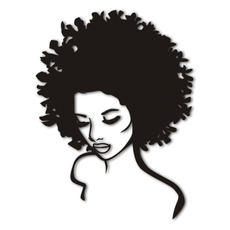 Afro Girl Digital Transferred Heat Press Design