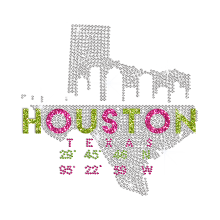 Sparkling Houston Hotfix Rhinestone Glitter Transfer