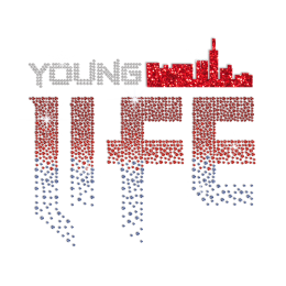 Bright Young Life Hotfix Rhinestone Glitter Tranfer