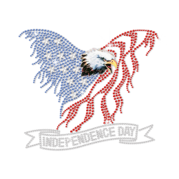 Flying Eagle Independence Day Heat Rhinestone Glitter Transfer