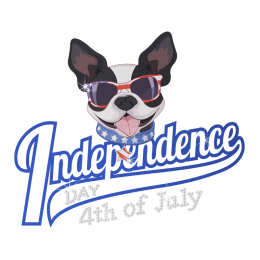 Independence Day & Cute Dog Patter Heat Transfer