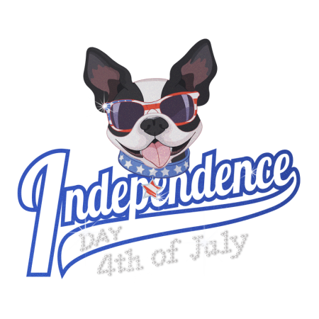 Independence Day & Cute Dog Patter Heat Transfer