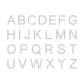 Hot-fix Cryatal Alphabet Rhinestone Motif