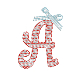 Ruby Letter A Iron-on Rhinestone Transfer Motif