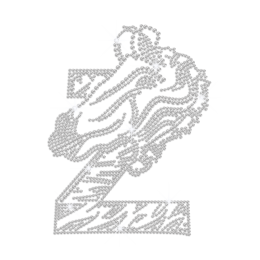 Crystal Z for Zebra Iron on Rhinestone Transfer Decal