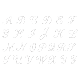 Rhinestone Crystal Shining Alphabet Iron on Motif