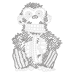 Crystal Monkey Rhinestone Iron ons