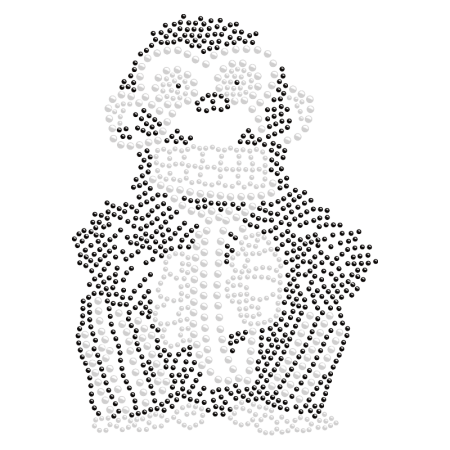 Crystal Monkey Rhinestone Iron ons