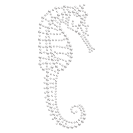 Crystal Sea Horse Hotfix Rhinestone Image