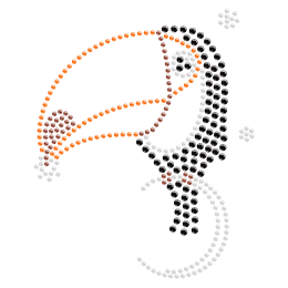 Rhinestone Hornbill Hotfix Design