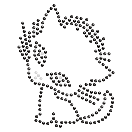 Hot-fix Crystal Baby Kitty Rhinestone Motif