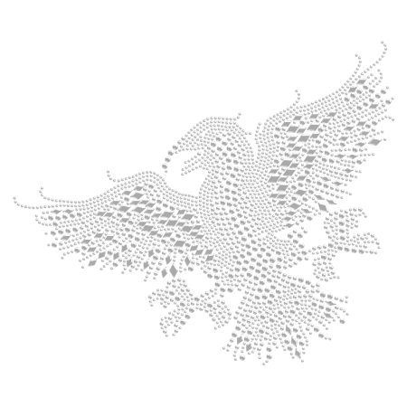 Hotfix Crystal Hawk Rhinestone Motif