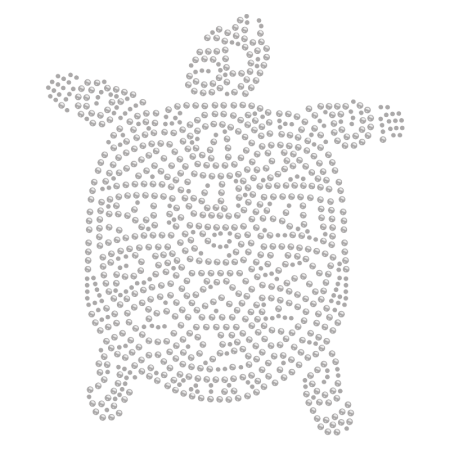 Turtle Rhinestone Hotfix Transfer