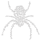 Black Widow Spider Crystal Iron On Rhinestone Motif