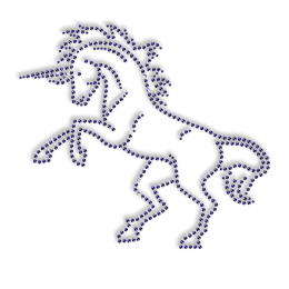 Rhinestone Unicorn Iron on Transfer Motif for Clothes