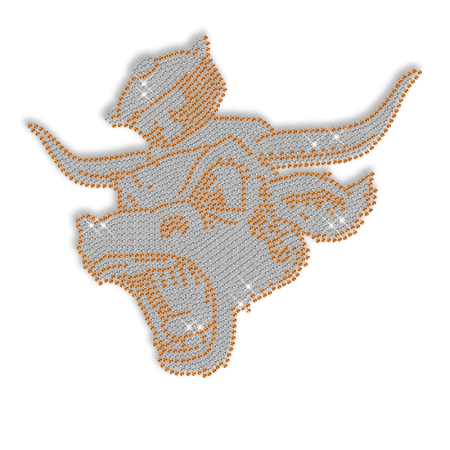 Rhinestone Design Hotfix Bull Transfer