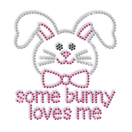 Cute Bunny Bling Crystal Iron ons for Children