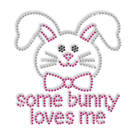 Cute Bunny Bling Crystal Iron ons for Children