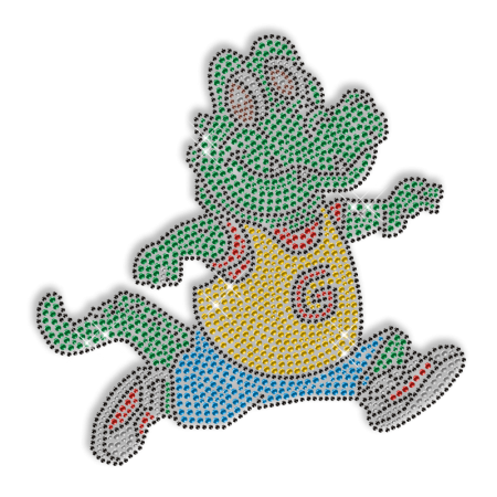 Rhinestone Crocodile Hotfix Bling Custom Transfer