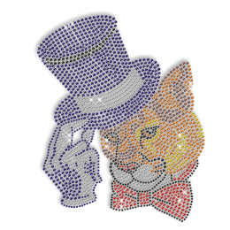 Hotfix Rhinestone Mr. Leopard Transfer Design