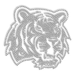 Iron on Crystal Tiger Motif Design for Clothes
