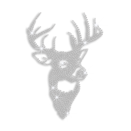 Sparkle Crystal Elk Rhinestone Hotfix Transfer Motif