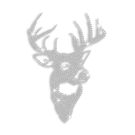 Sparkle Crystal Elk Rhinestone Hotfix Transfer Motif