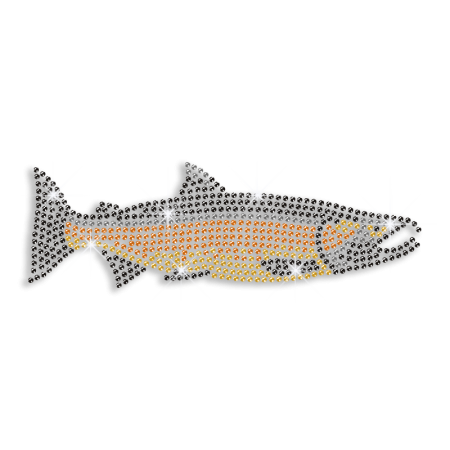 Cheap Sparkling Rhinestone Fish Hotfix Design