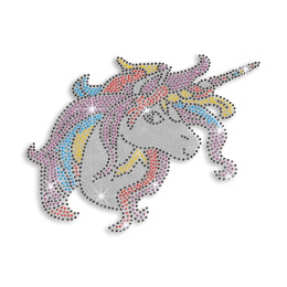 Lovely Unicorn Rhinestud Hoftix Design